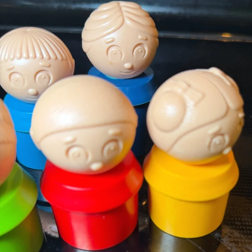 Vintage Tupperware TupperToys Little People Peg Doll Lot of 12 Figures Santa